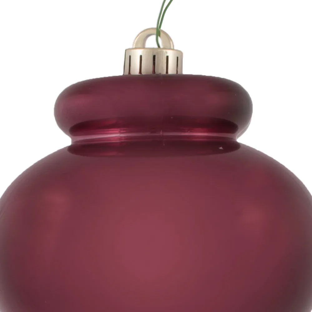 14" Burgundy Shiny Finial Ornament