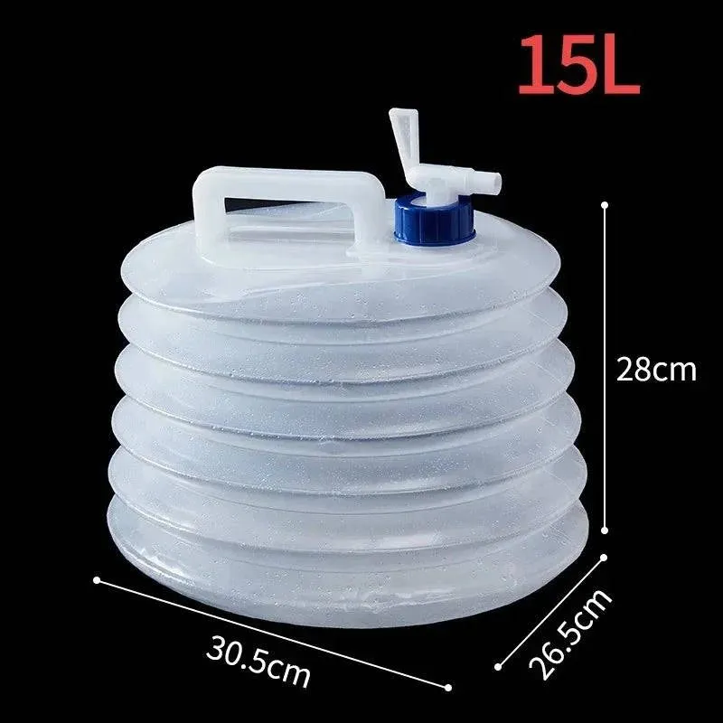 5-15L Capacity Car Collapsible Outdoor Water Bucket Portable Driving Water Tank Container Faucet ведро For Camping Picnic Hiking