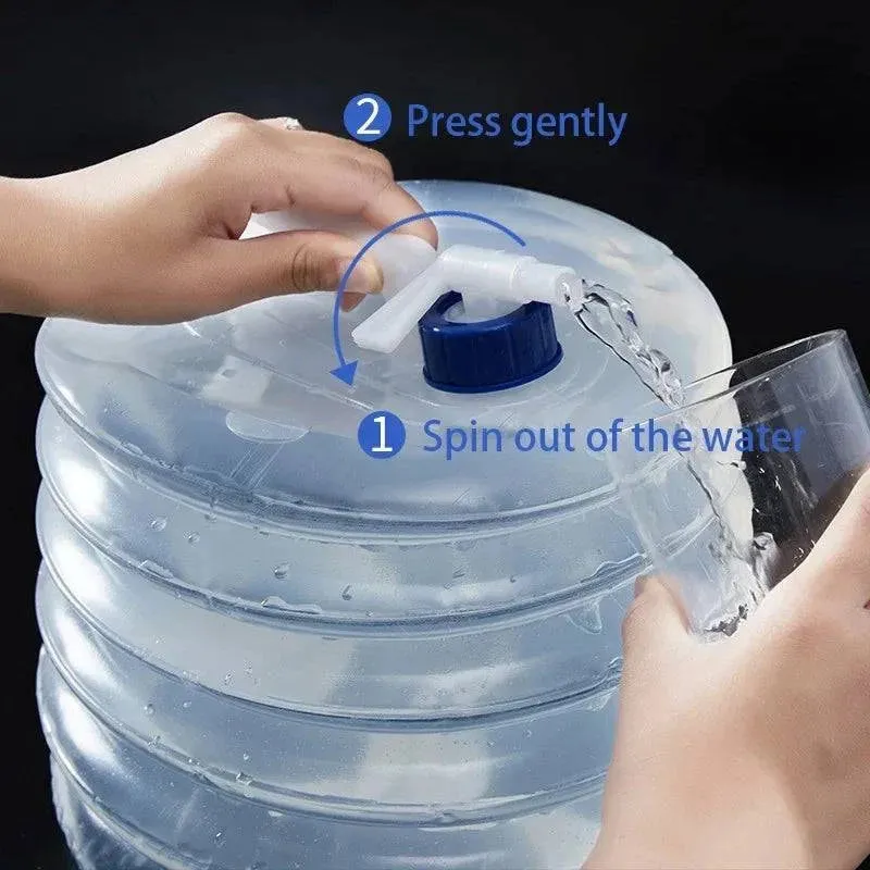 5-15L Capacity Car Collapsible Outdoor Water Bucket Portable Driving Water Tank Container Faucet ведро For Camping Picnic Hiking