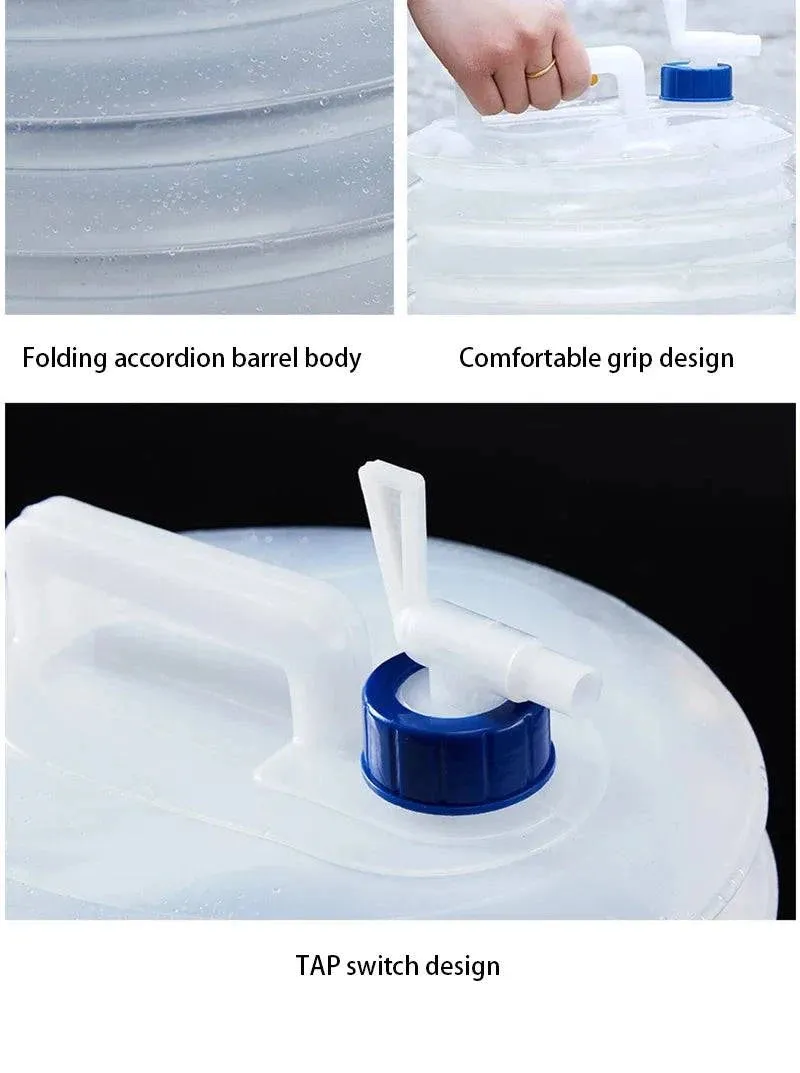 5-15L Capacity Car Collapsible Outdoor Water Bucket Portable Driving Water Tank Container Faucet ведро For Camping Picnic Hiking