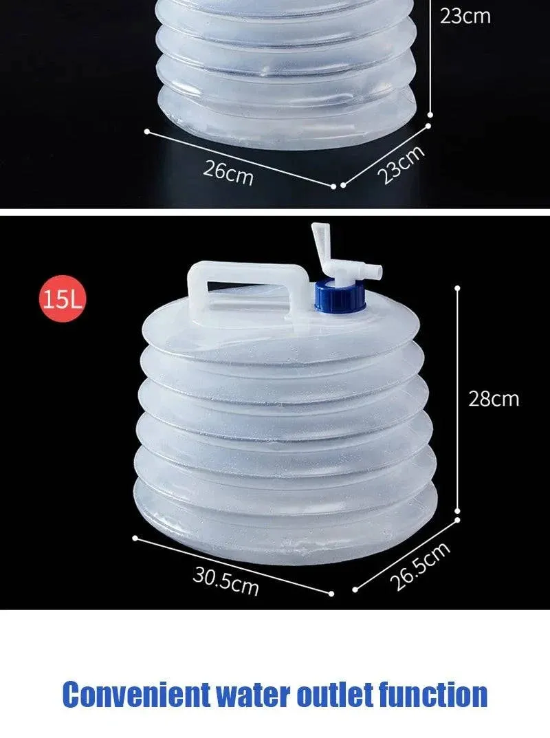 5-15L Capacity Car Collapsible Outdoor Water Bucket Portable Driving Water Tank Container Faucet ведро For Camping Picnic Hiking
