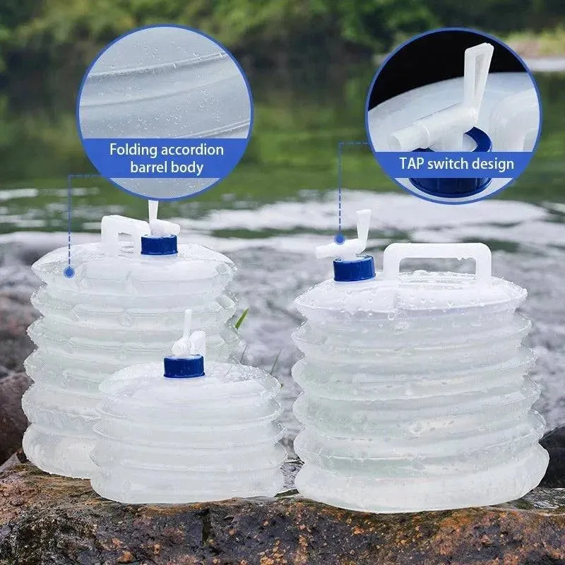 5-15L Capacity Car Collapsible Outdoor Water Bucket Portable Driving Water Tank Container Faucet ведро For Camping Picnic Hiking