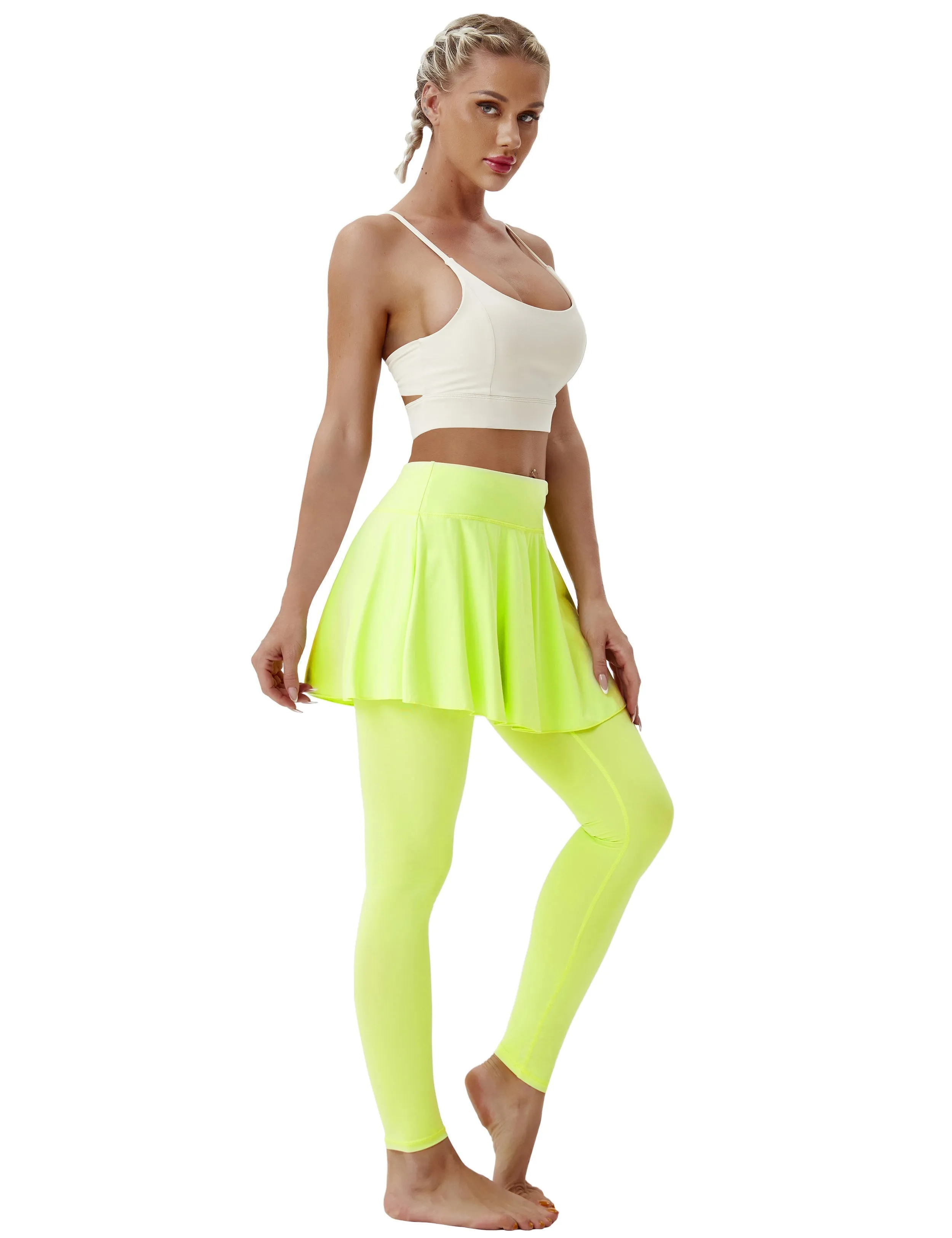 Athletic Tennis Golf Skort with Pocket Shorts neonyellow_Jogging