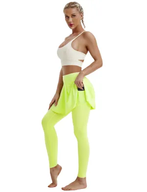 Athletic Tennis Golf Skort with Pocket Shorts neonyellow_Jogging
