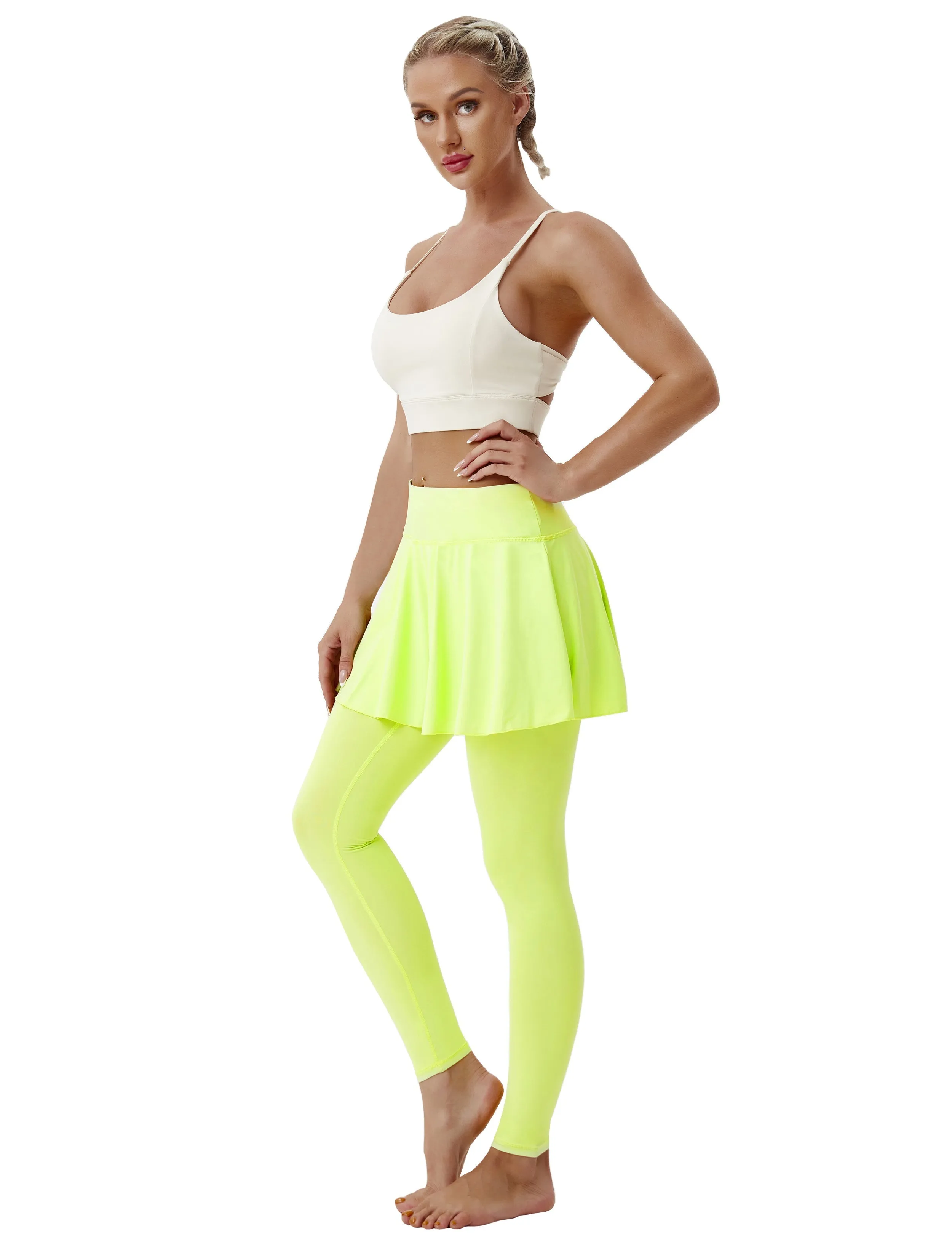 Athletic Tennis Golf Skort with Pocket Shorts neonyellow_Jogging