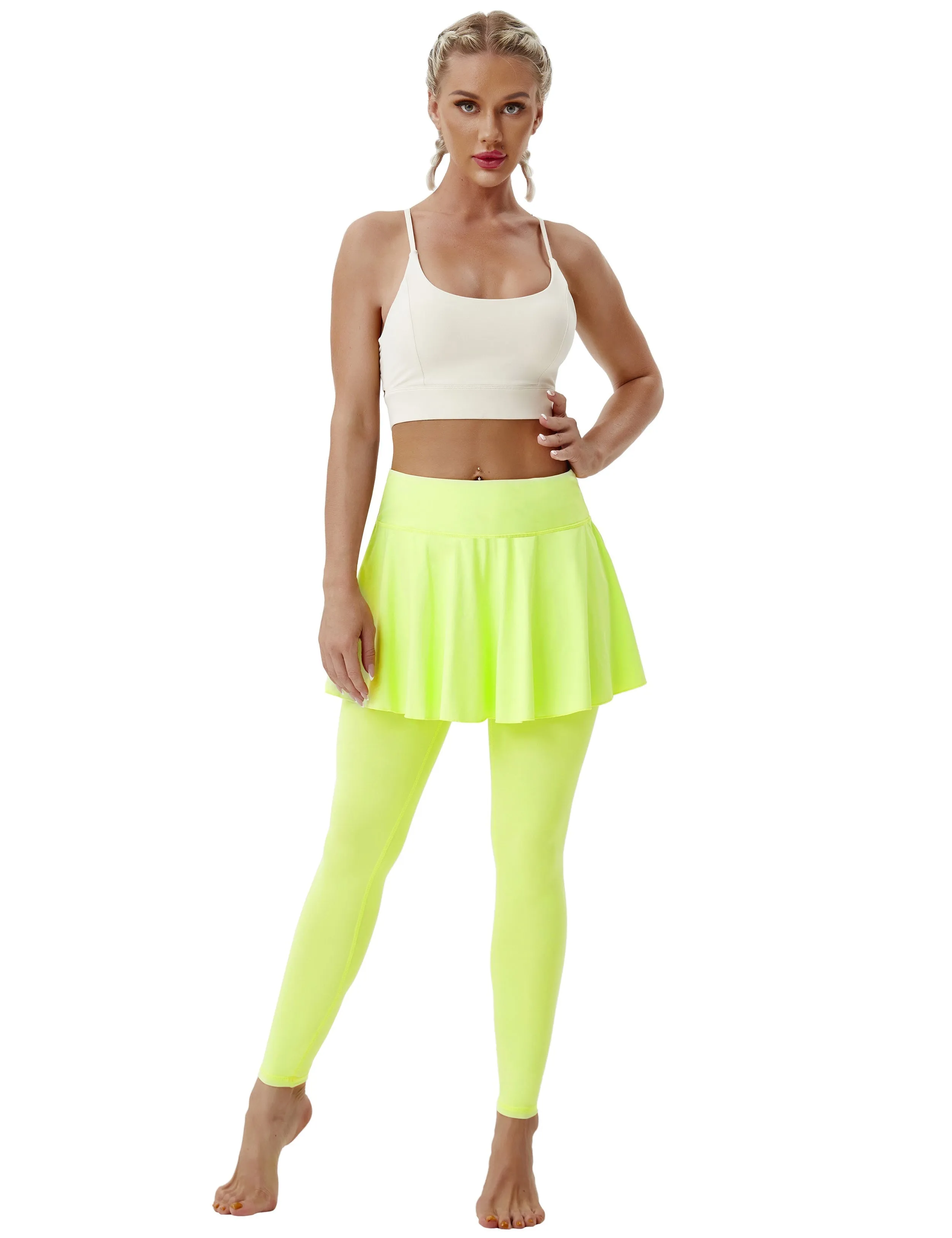 Athletic Tennis Golf Skort with Pocket Shorts neonyellow_Jogging