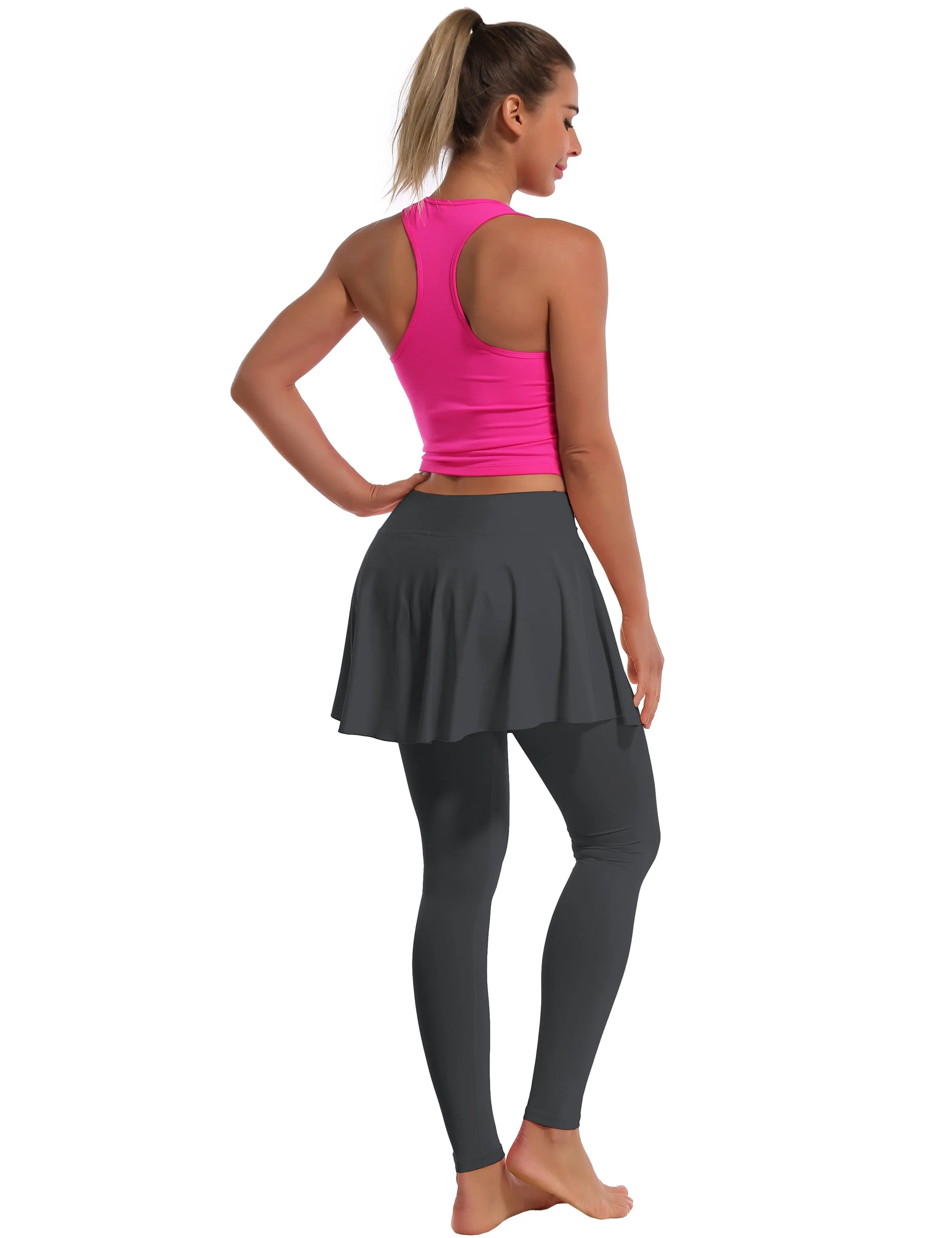 Athletic Tennis Golf Skort with Pocket Shorts shadowcharcoal_Jogging