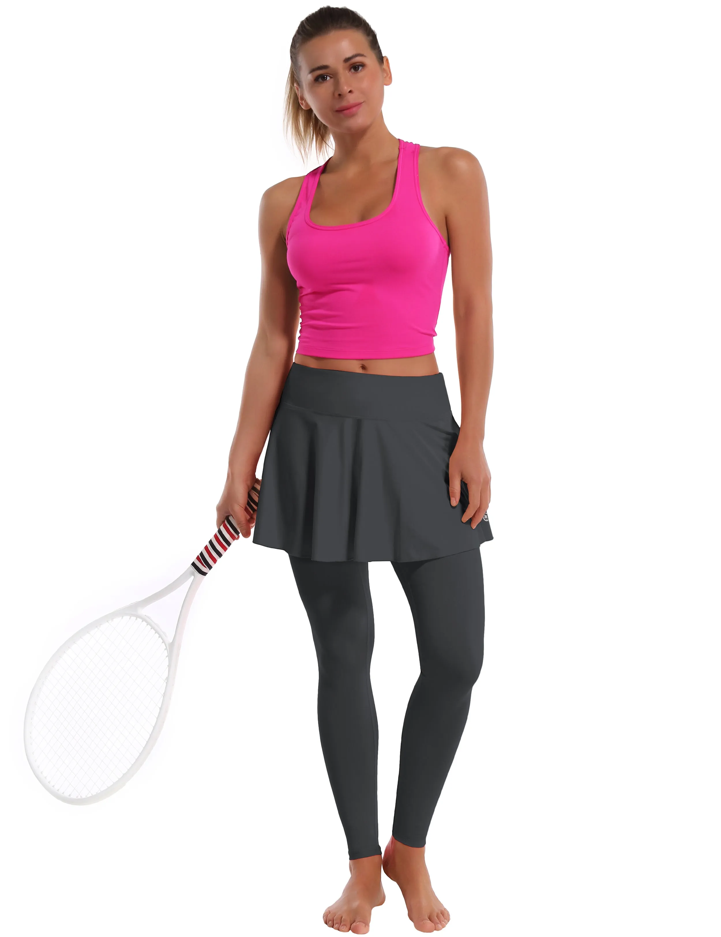 Athletic Tennis Golf Skort with Pocket Shorts shadowcharcoal_Jogging