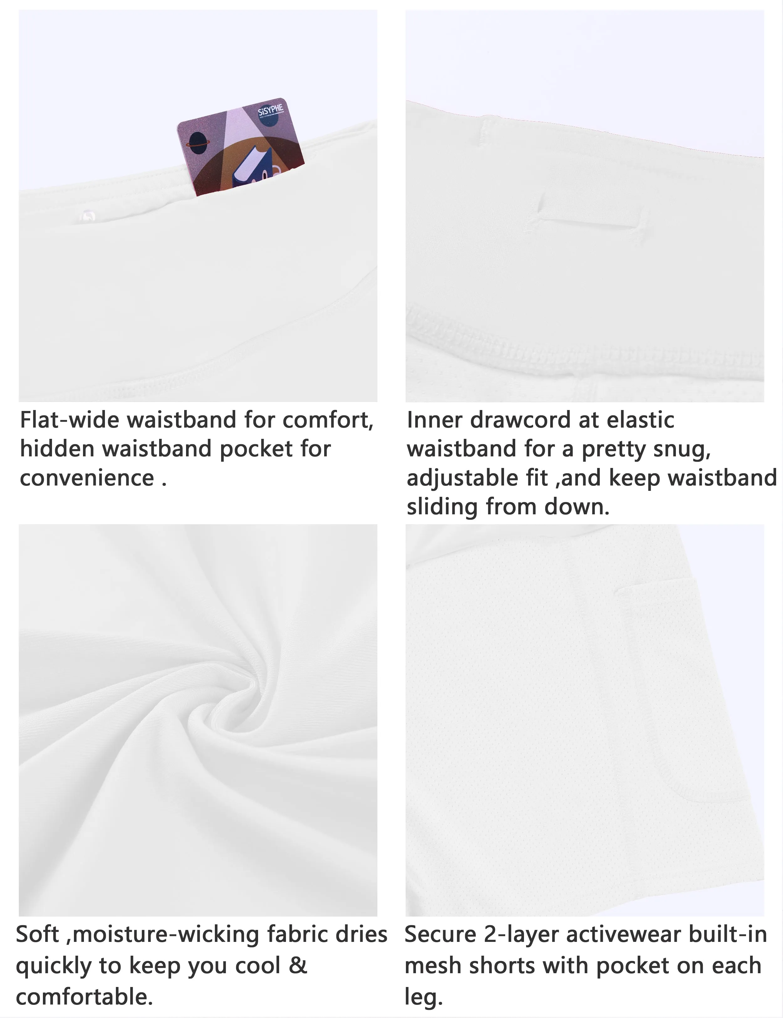 Athletic Tennis Golf Skort with Pockets Shorts white_Jogging