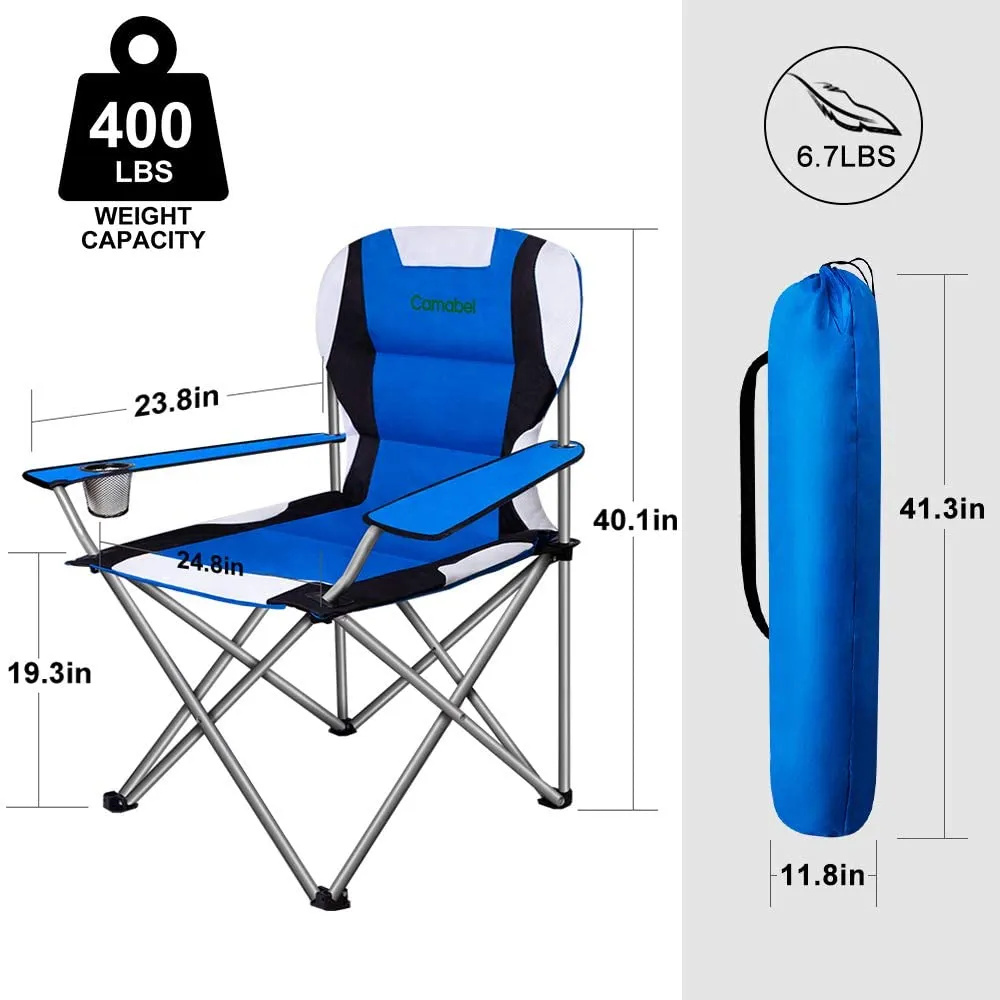 Camabel Folding Camping Chairs Outdoor Lawn Chair Foldable Sports Chair Lightweight Model No. ET062