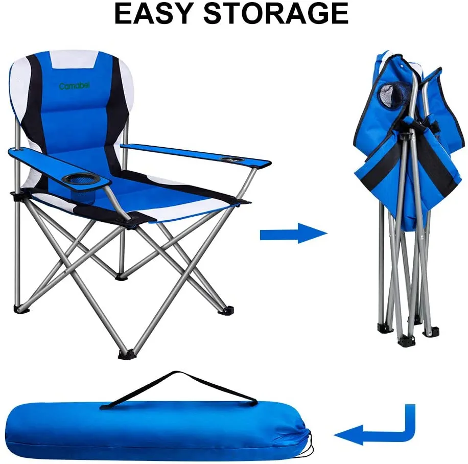 Camabel Folding Camping Chairs Outdoor Lawn Chair Foldable Sports Chair Lightweight Model No. ET062