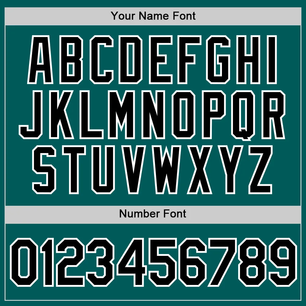 Custom Teal Black-White Performance T-Shirt