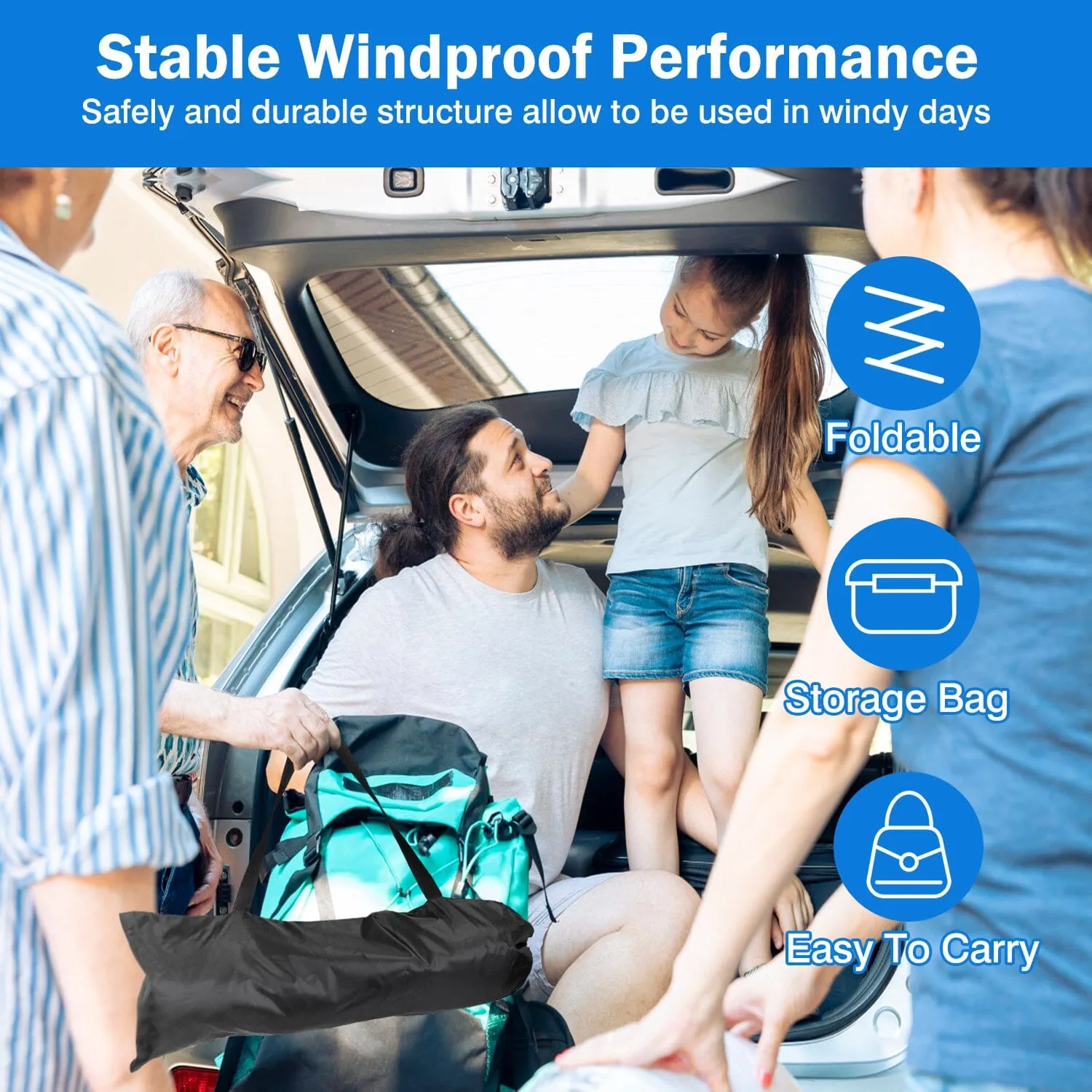 Foldable Beach Canopy Tent Collapsible Shade