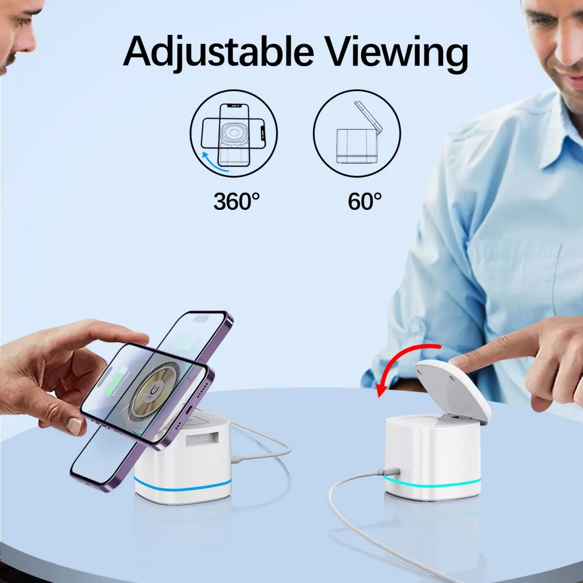 H32 Magsafe 3 in 1 Wireless Charger