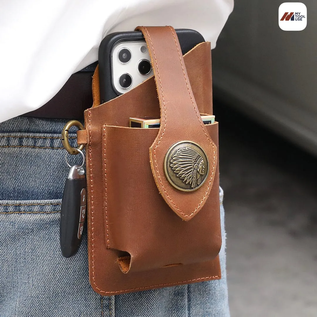 Heavy Duty Leather Cell Phone Holster