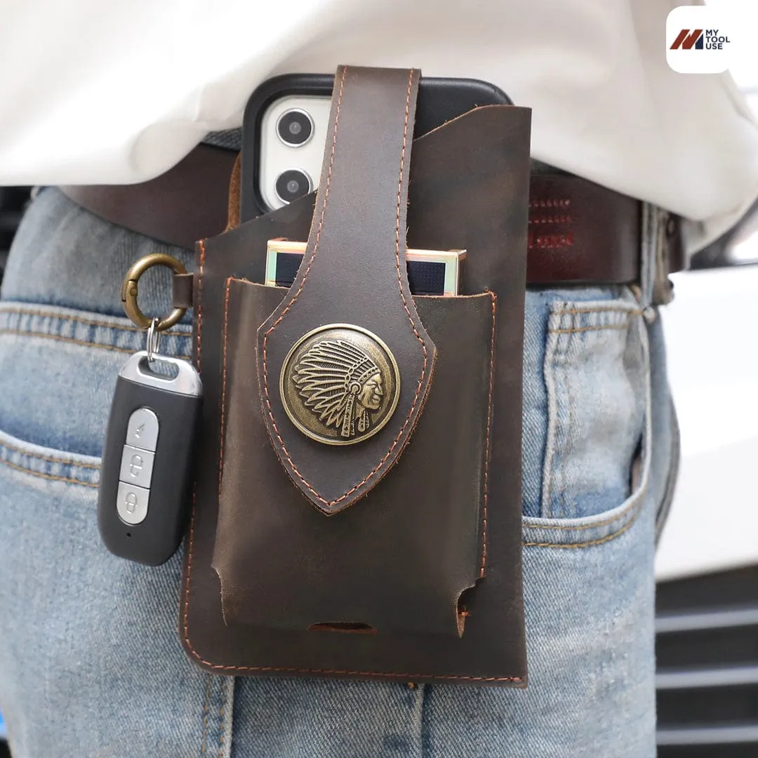 Heavy Duty Leather Cell Phone Holster