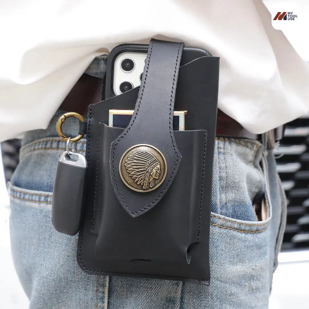 Heavy Duty Leather Cell Phone Holster