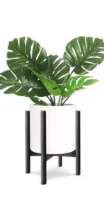 Honest Foldable Plant Shelf,Plant Stand,Indoor Flower Pot Holder,Flower Pot Ladder,Folding A Frame Display Shelf,Patio Rustic Wood Stand with Shelves,4 Tier Stand Outdoor,Free Standing(Brown)