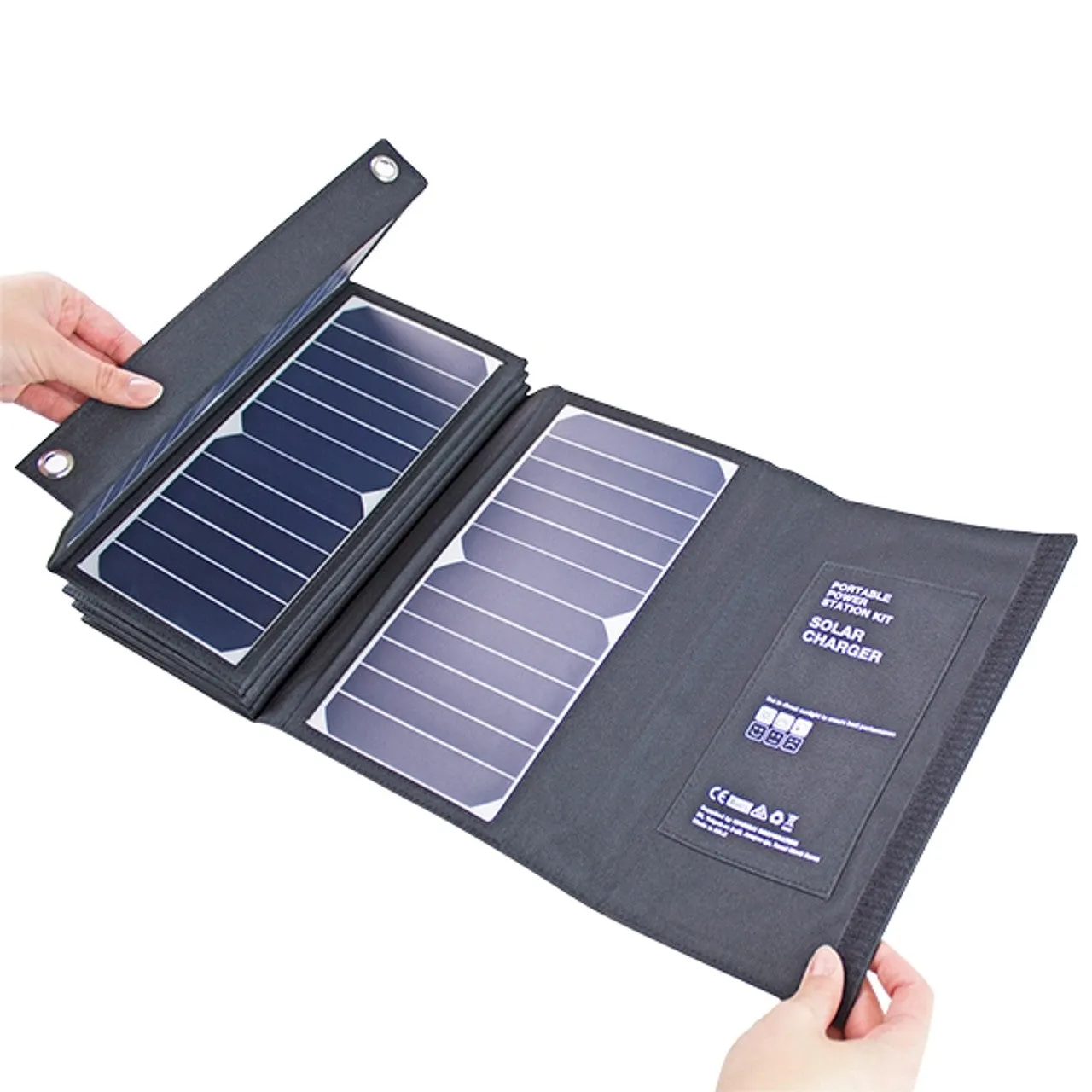 Hyundai H60 Portable & Foldable 60W Solar Charger USB & DC Connectivity for Outdoor Power Supply