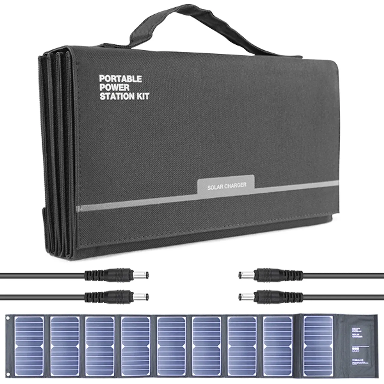Hyundai H60 Portable & Foldable 60W Solar Charger USB & DC Connectivity for Outdoor Power Supply