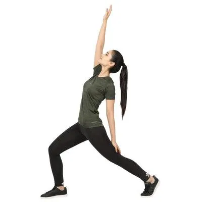 Kronos Raglan Grindle Striper | Women's | Olive | KIBI Sports