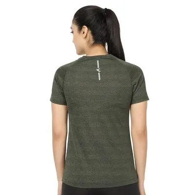 Kronos Raglan Grindle Striper | Women's | Olive | KIBI Sports