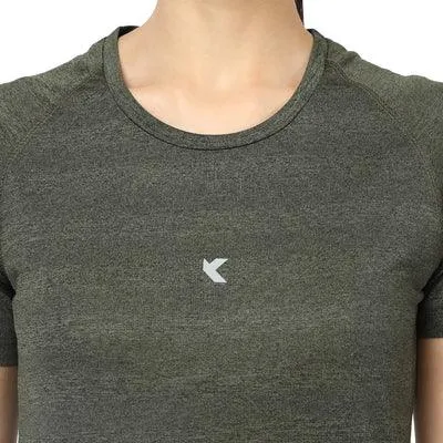 Kronos Raglan Grindle Striper | Women's | Olive | KIBI Sports