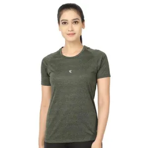 Kronos Raglan Grindle Striper | Women's | Olive | KIBI Sports