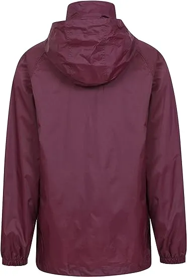 Mountain Warehouse Pakka Womens Waterproof Packable Jacket - Foldaway Hood Jacket, Ladies Coat, Lightweight Rain Jacket - For Spring Summer, Walking, Travelling