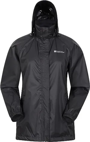 Mountain Warehouse Pakka Womens Waterproof Packable Jacket - Foldaway Hood Jacket, Ladies Coat, Lightweight Rain Jacket - For Spring Summer, Walking, Travelling