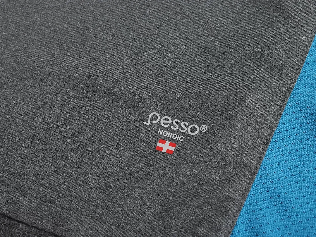 MP205_M, T-SHIRT PESSO BREEZE, GREY-BLUE