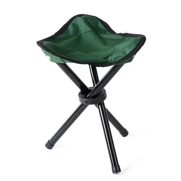 NEW Tripod Camping Stool, Green, Lightweight Portable Folding Camping Chair, Small 3-Legged Canvas Stool for Outdoor Fishing Beach BBQ Picnic Travel Hiking Seat, Green! 1 stool