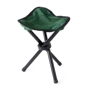 NEW Tripod Camping Stool, Green, Lightweight Portable Folding Camping Chair, Small 3-Legged Canvas Stool for Outdoor Fishing Beach BBQ Picnic Travel Hiking Seat, Green! 1 stool