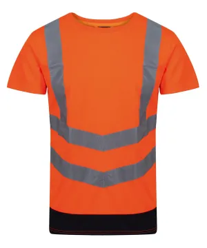 Orange/Navy - Pro hi-vis short sleeve t-shirt