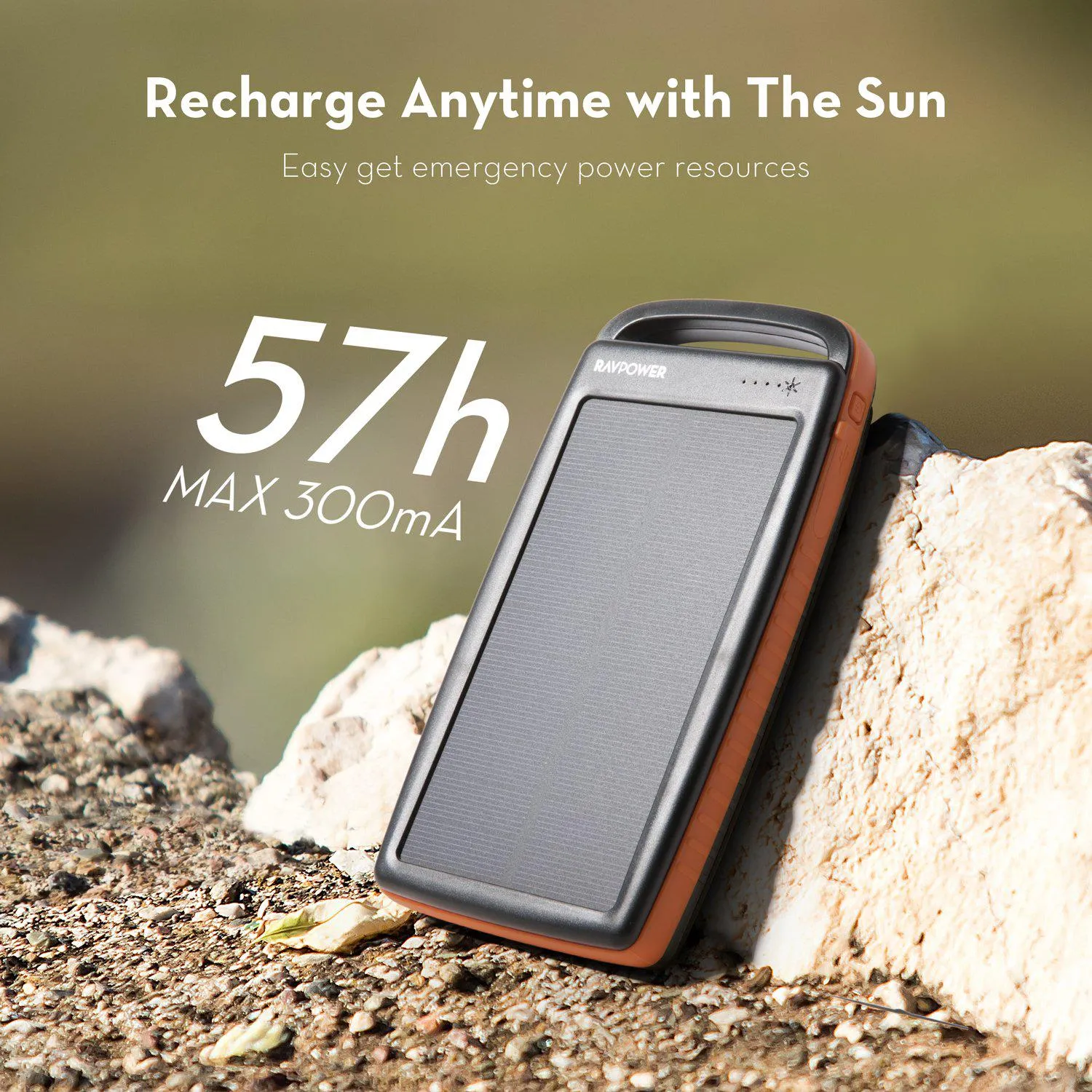 RAVPower 20000mAh Portable Charger Solar Power Bank