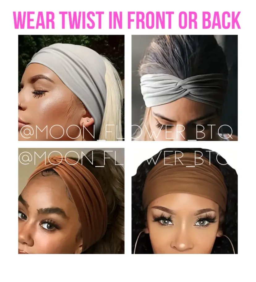 Red Wide Twist Turban Headband Ear Warmer