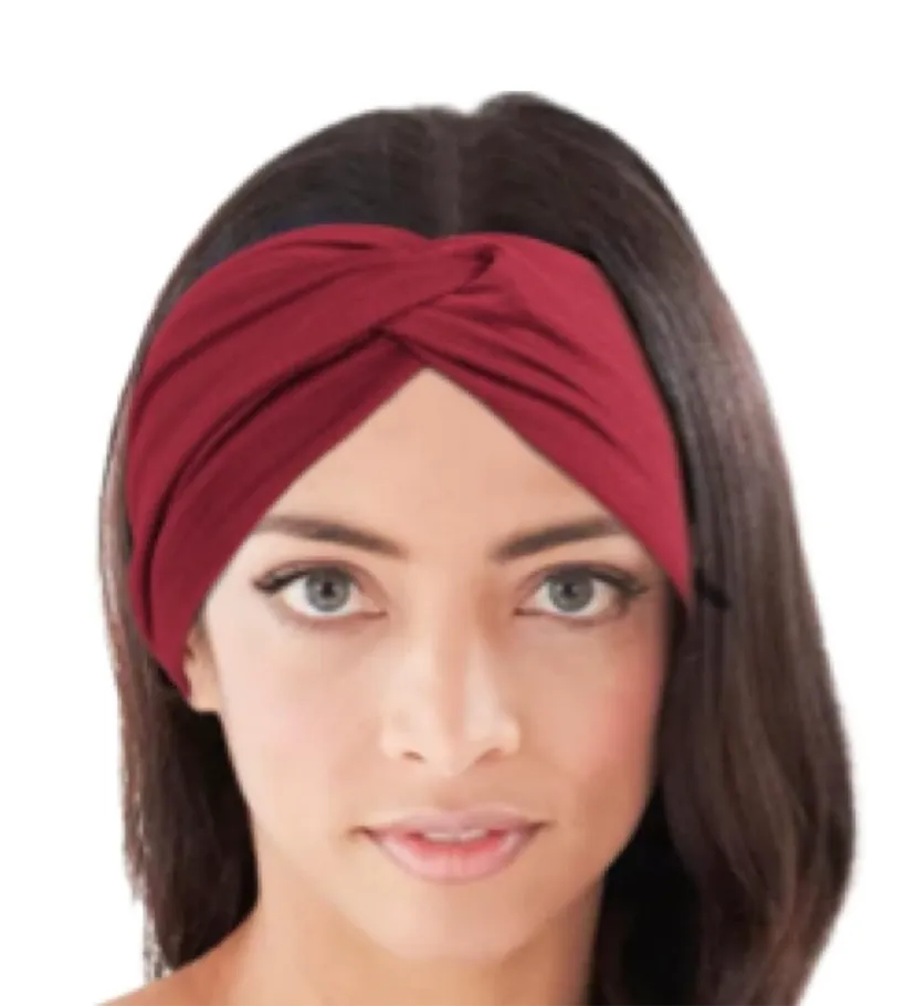 Red Wide Twist Turban Headband Ear Warmer