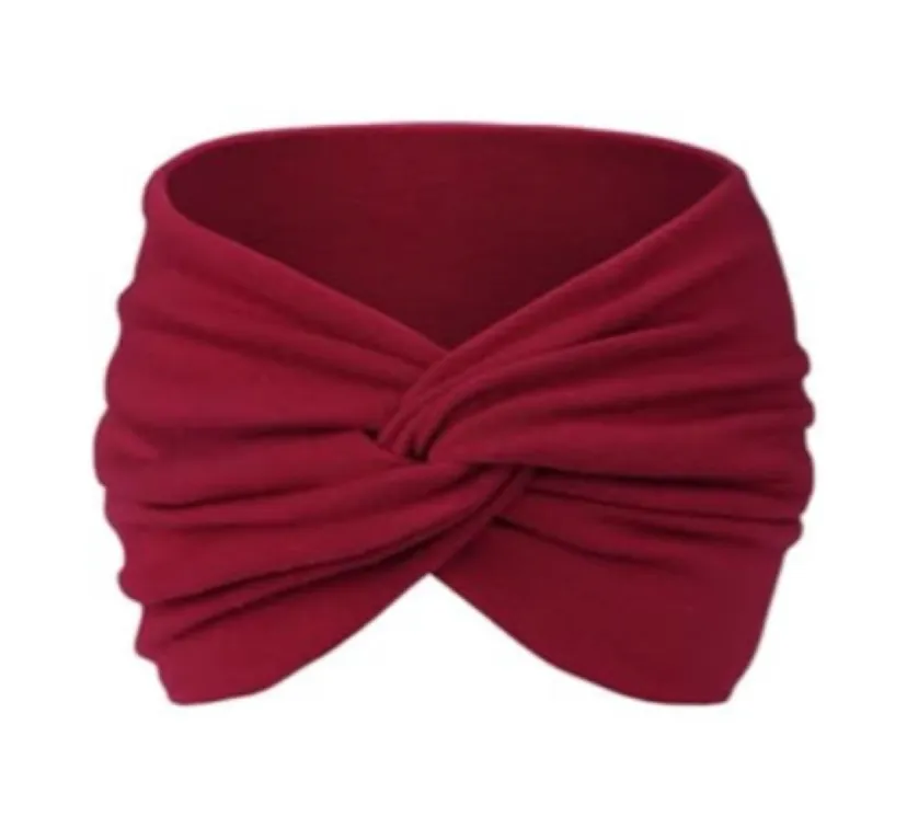Red Wide Twist Turban Headband Ear Warmer