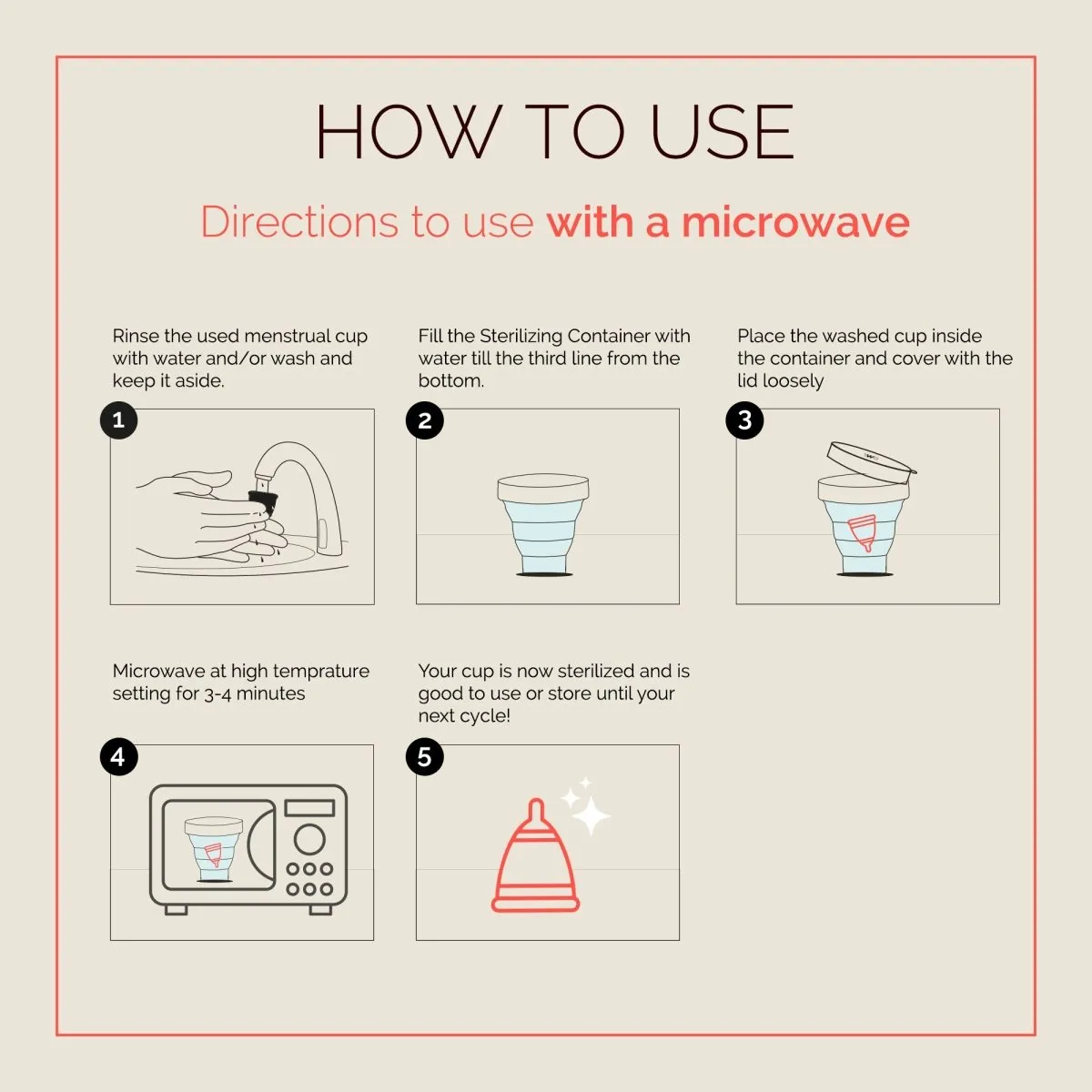 Reusable Menstrual Cup Sterilizing Container