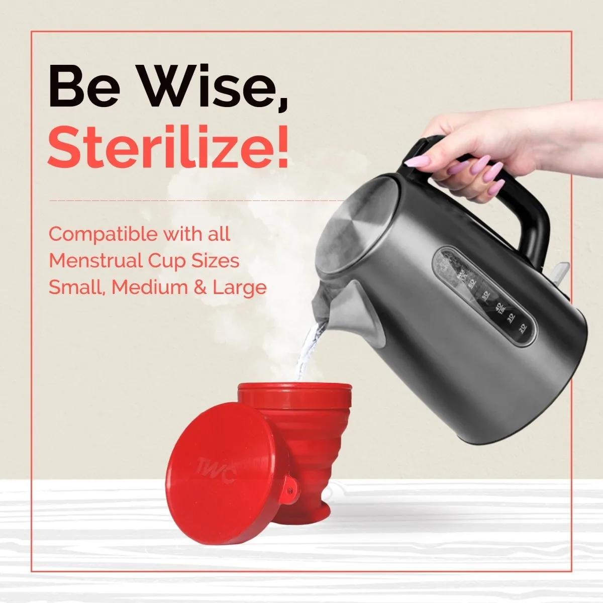 Reusable Menstrual Cup Sterilizing Container
