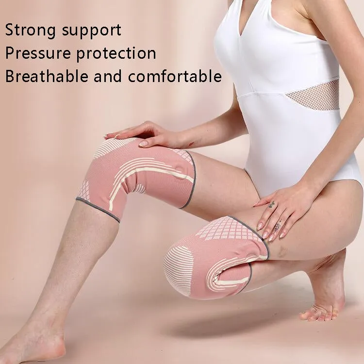 Sports Knee Pads Training Running Knee Thin Protective Cover, Specification: S(Light Gray Silicone Non-slip)