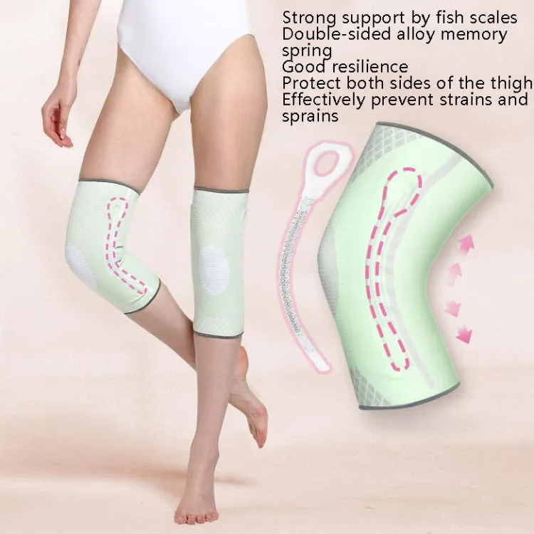 Sports Knee Pads Training Running Knee Thin Protective Cover, Specification: S(Light Gray Silicone Non-slip)