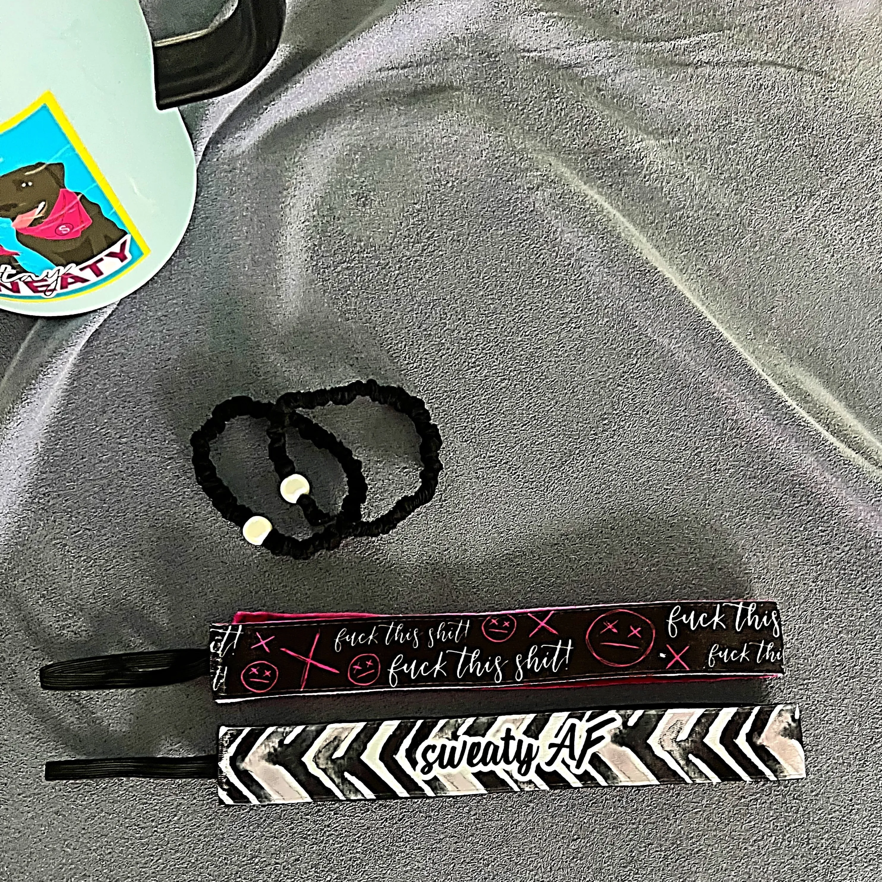 Sweaty AF | Black, White | 1 Inch