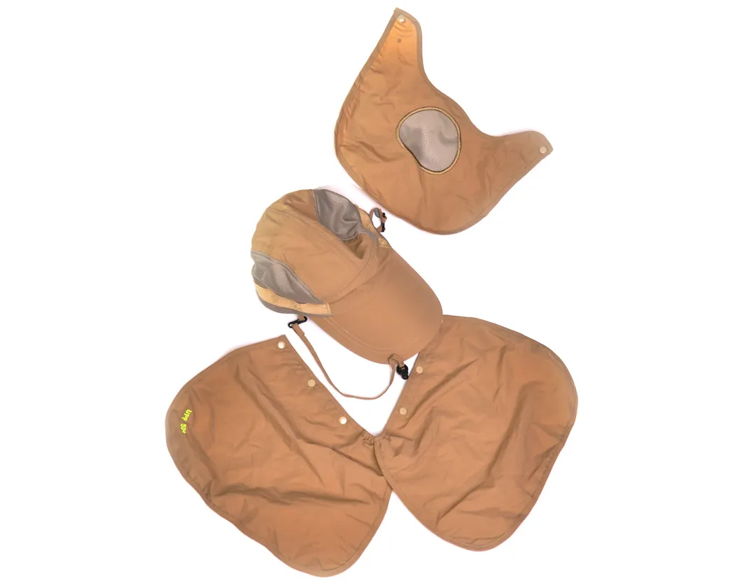 UV 30  Sun Hat with Neck Protection Flap and Mask
