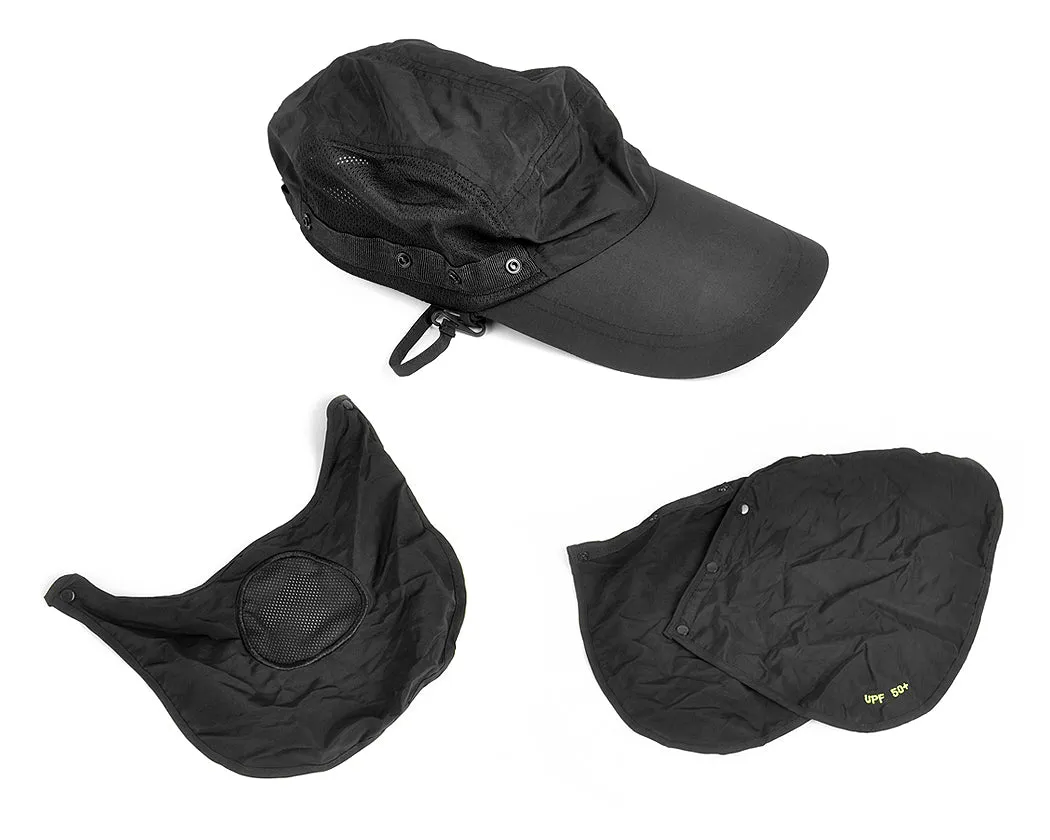 UV 30  Sun Hat with Neck Protection Flap and Mask