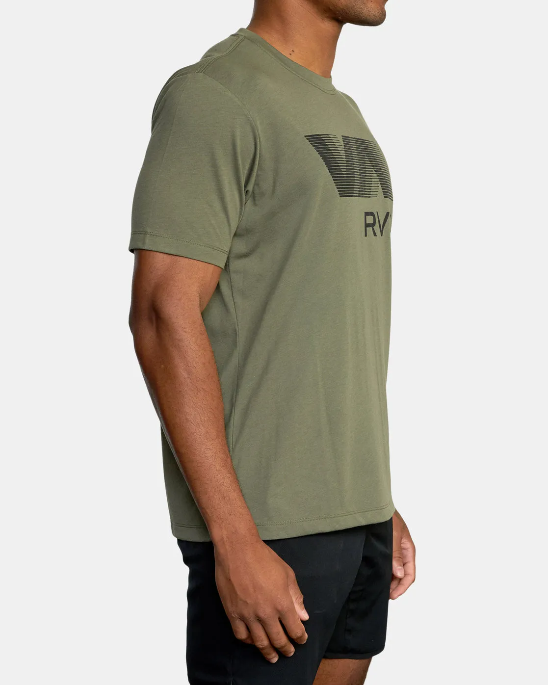 VA RVCA Blur Short Sleeve Performance Tee - Olive